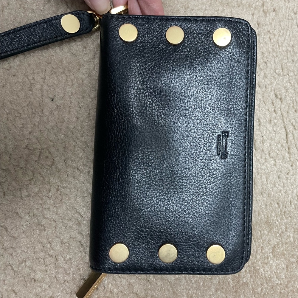 Hammit black zip wallet
